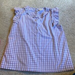 CrewCuts gingham ruffled top